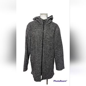 J. Jill Reversible Hooded Wool Coat Size Medium